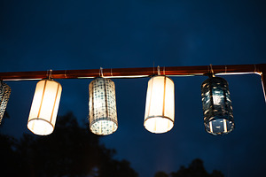Hanging light bulbs, a Photo by AMMi