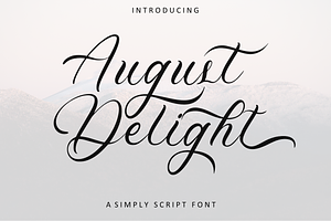 August Delight Handwritten Font