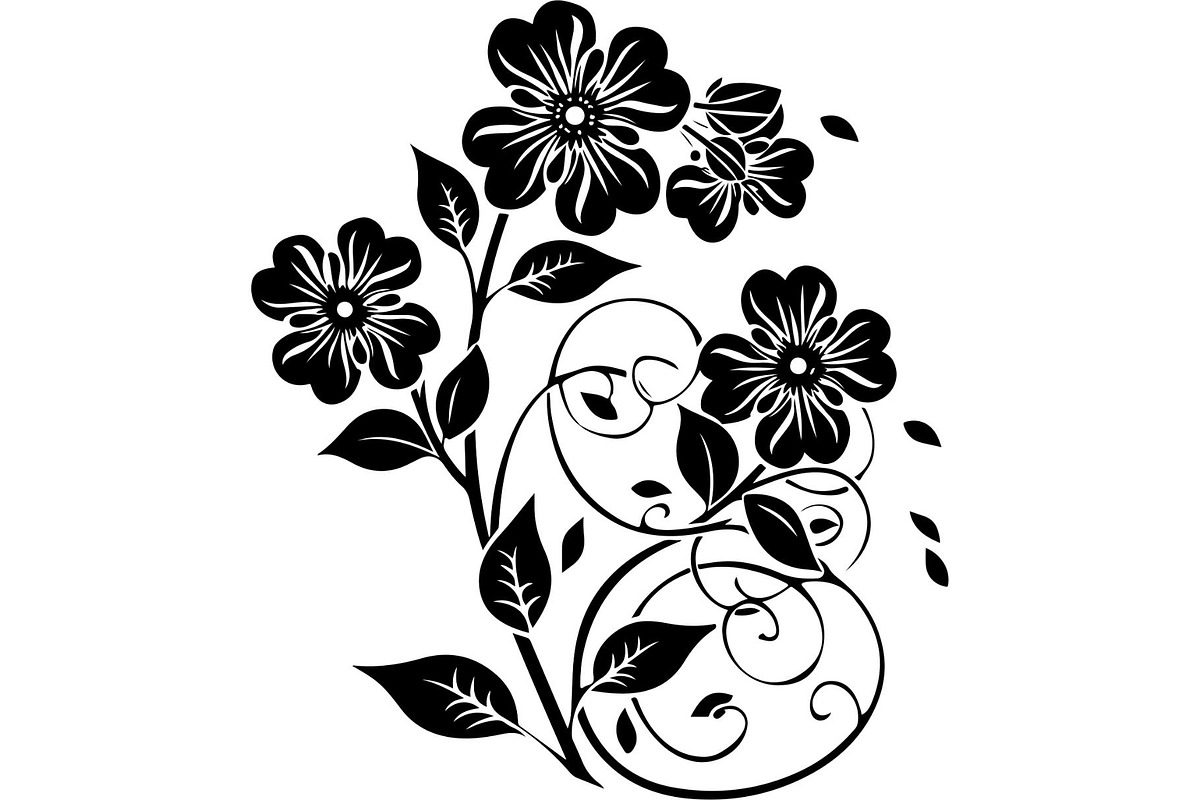 Elegant Botanical Flower Silhouette, an Object Graphic by Designer_Momina (Photo 14 of 16)