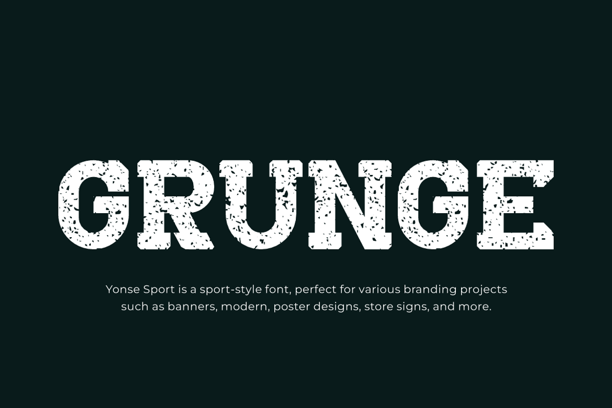Yonse Sport - Sports Font, a Slab Serif Font by Iqsiart Studio (Photo 3 of 8)