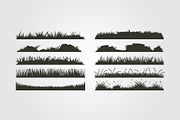 vector of grass silhouette template, an Object Illustration by lawoel (Thumbnail 1 of 3)