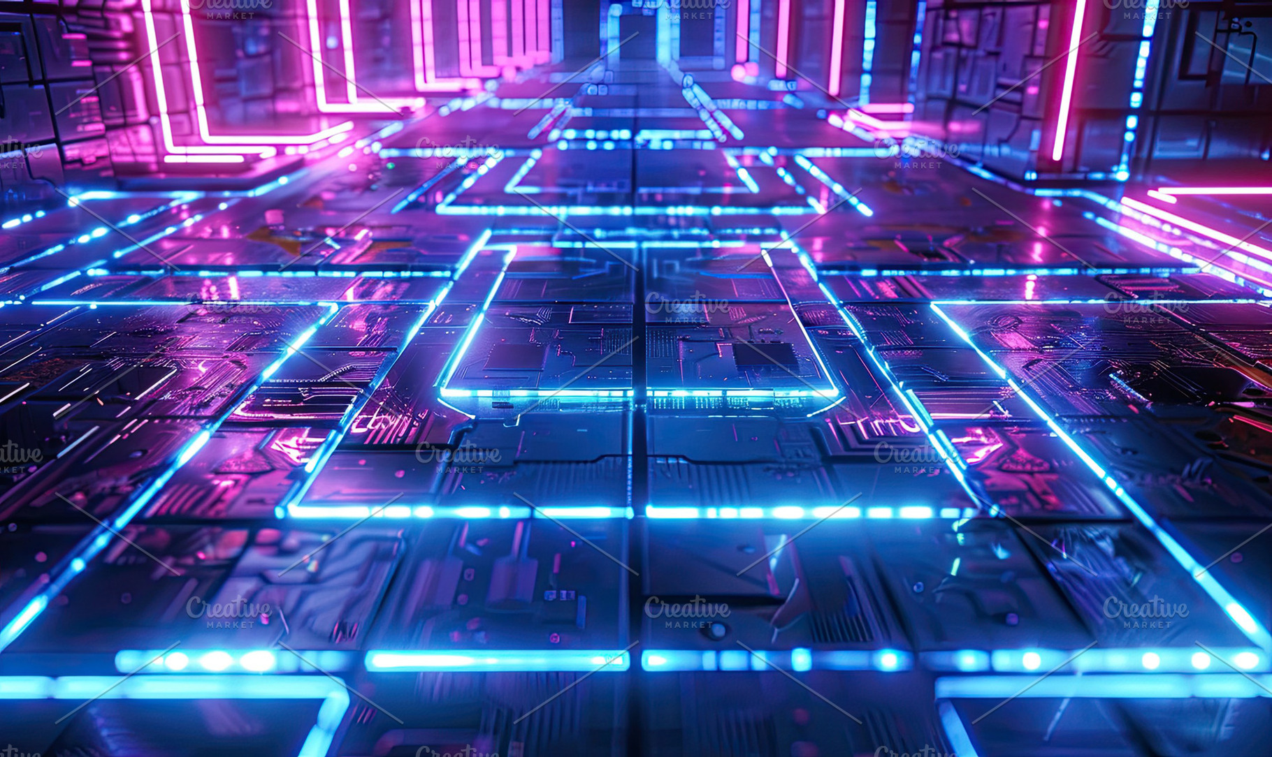 Modern background where intense blue, a Photo by LOGOCREATIVE