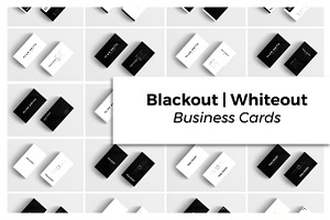 Blackout Whiteout Business Cards