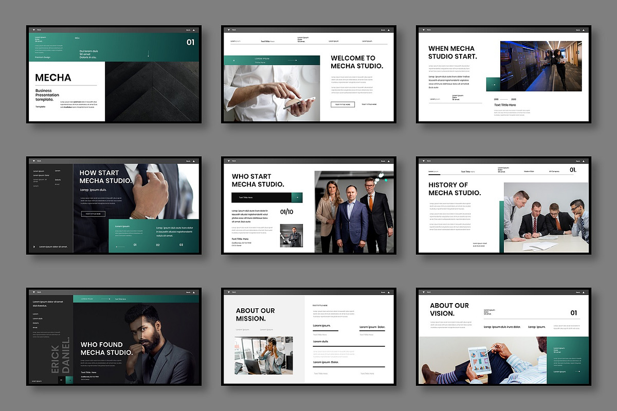 Mecha - Business Google Slide, a Presentation Template by Dens Creative Studio (Photo 2 of 6)