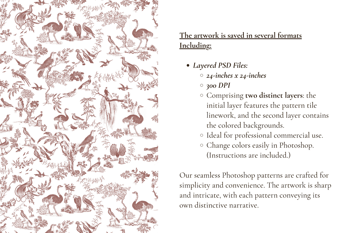 The Birds Seamless Pattern Set, a Background Graphic by Hughes Studio (Photo 4 of 8)