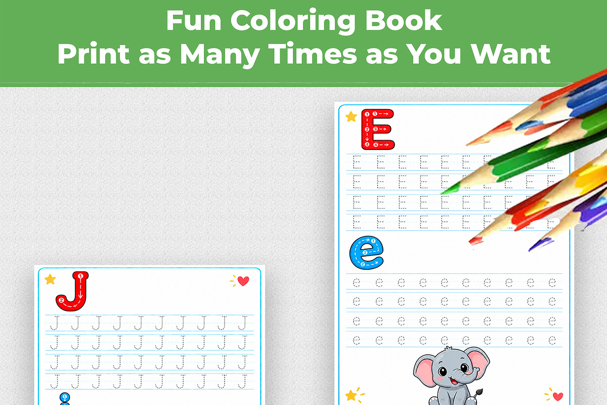 Alphabet Tracing Workbook A to Z, an Education Illustration by Mohammad Sarfaraz (Photo 8 of 13)
