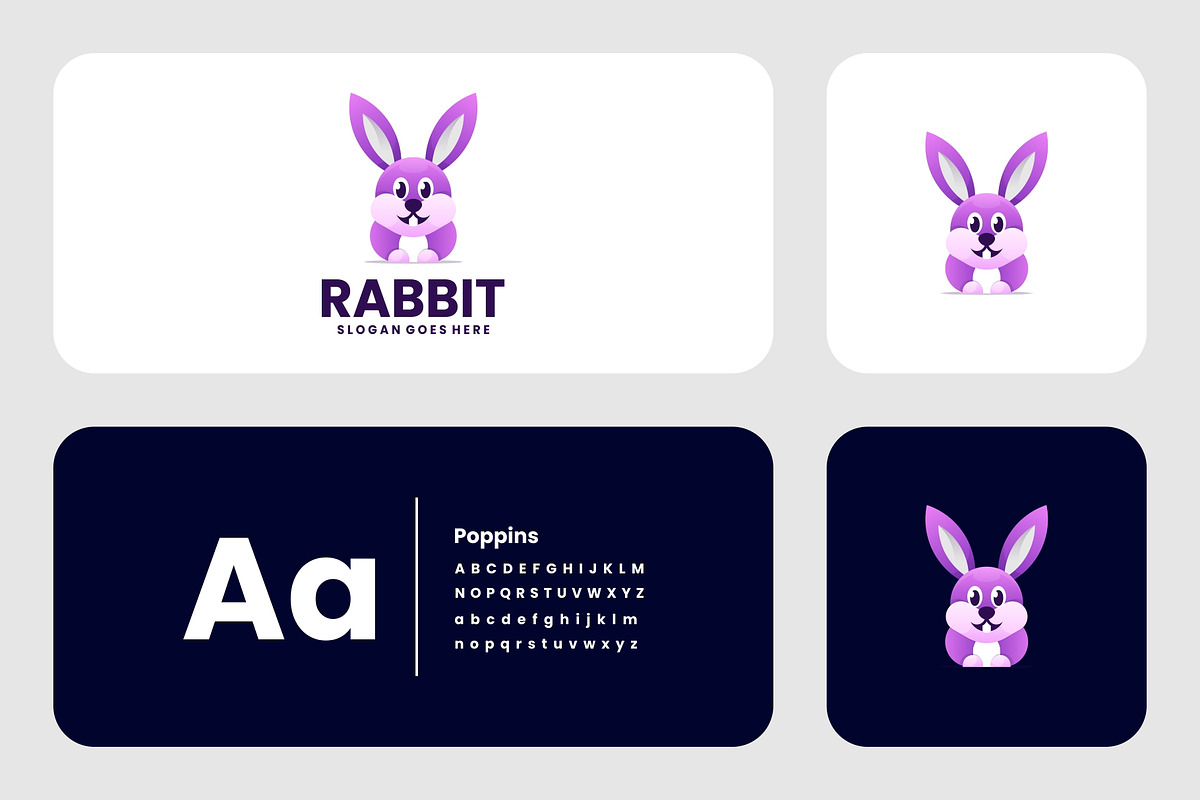 Modern Gradient Cute Rabbit Logo, a Branding & Logo Template by Artnivora.Std (Photo 2 of 4)