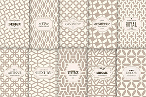 Geometric seamless ornament patterns, a Pattern Graphic by ExpressShop