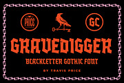 Grave Digger, a Blackletter Font by Price Foundry (Thumbnail 1 of 23)