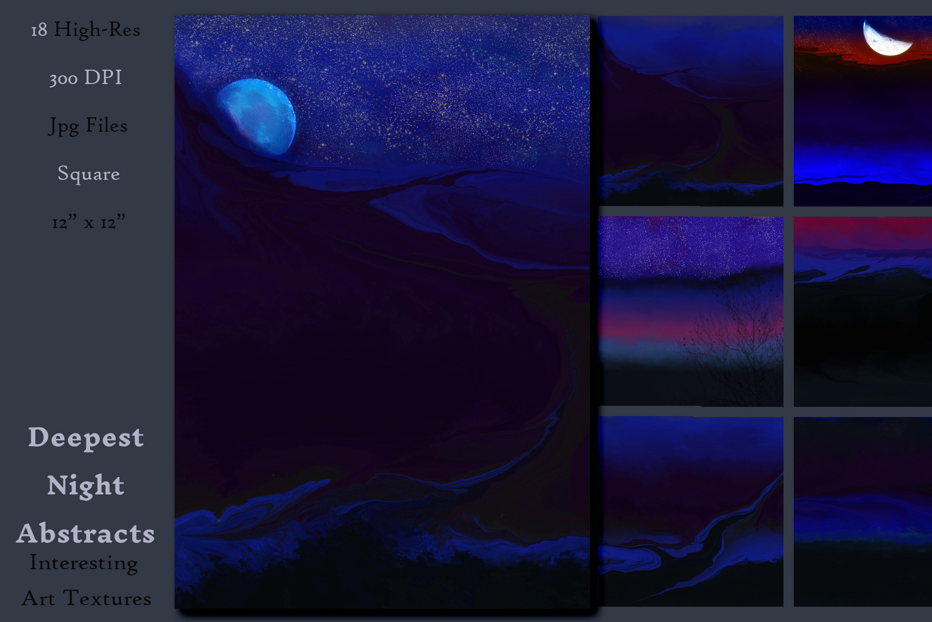 Deepest Night Abstract Landscapes | Textures ~ Creative Market