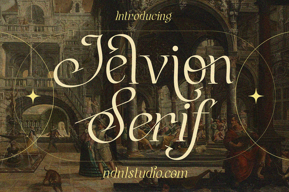 Jelvion – Serif Font, a Serif Font by NDNL Studio (Photo 1 of 12)