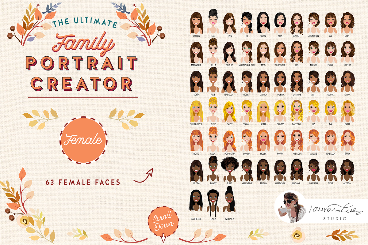Portrait Creator Fall Outfits Family, a Person Illustration by Lauren Lesley Studio (Photo 3 of 18)