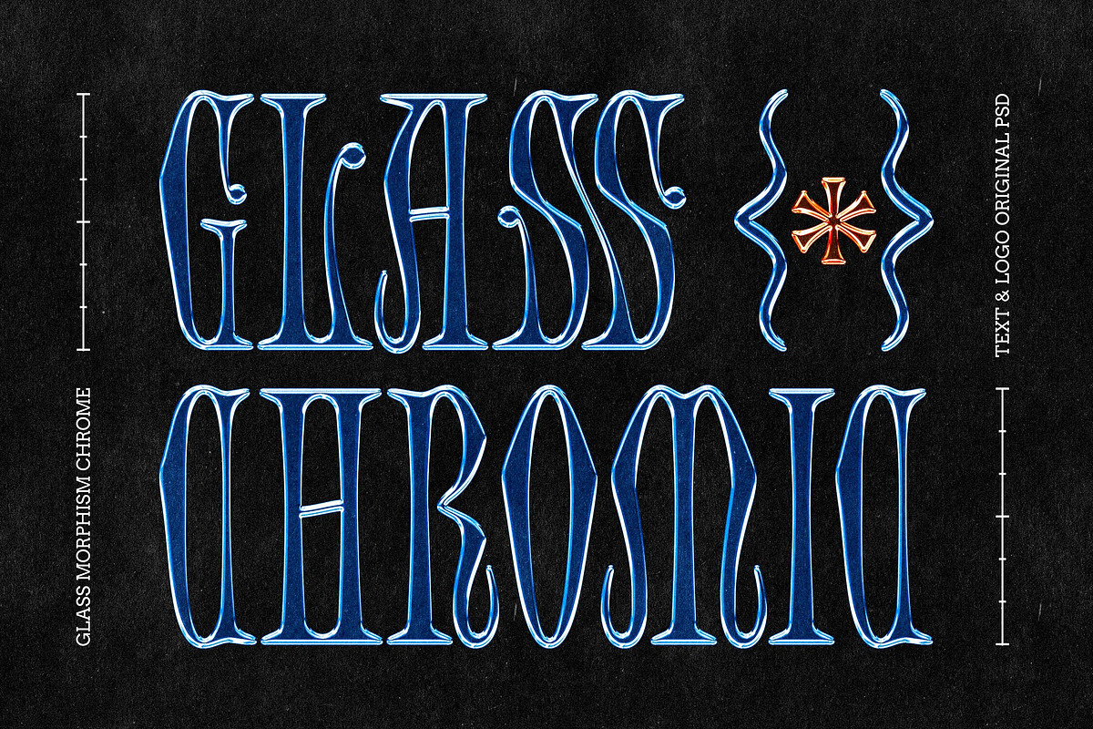 Glass Morphism Chrome Text Effect, a Layer Style Add-On by Design Squad