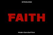 Faith - Modern Sans Serif, a Sans Serif Font by Luna Shop (Thumbnail 1 of 6)