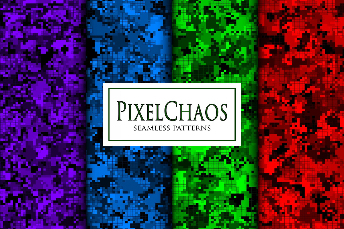 Pixel chaos digital camo patterns, a Pattern Graphic by ArchonDigitalShop (Photo 8 of 11)