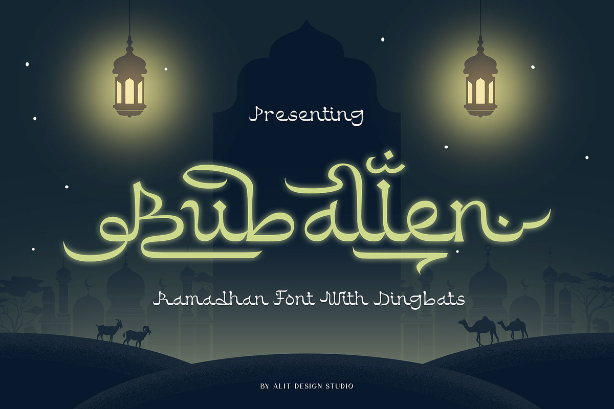 Buballen Arabic Typeface, a Script Font by alit design (Photo 1 of 14)