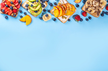 Fruit berry breakfast sandwiches, a Food & Drink Photo by Rimma
