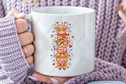 Highland Cow Valentine PNG, an Illustration by CraftArtStudio (Thumbnail 2 of 4)