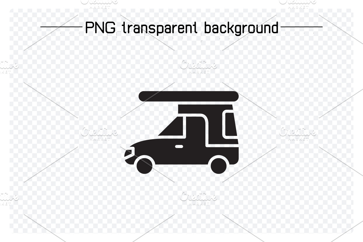 Car, Truck, Rv and Van Icons Set, a Solid Icon by Designfour (Photo 5 of 7)