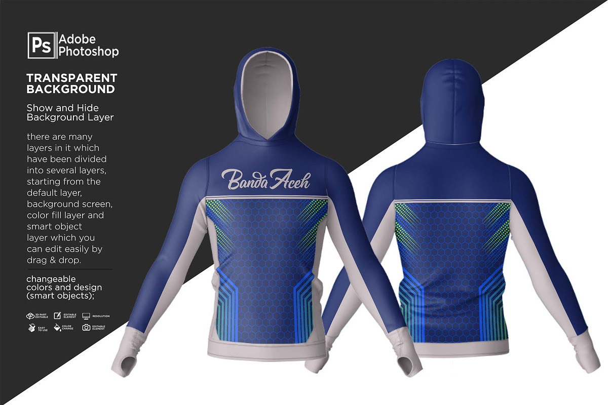 High Running Jersey Hood Mockup, a Shirt Mockup by Nanggroe Scripting (Photo 2 of 9)