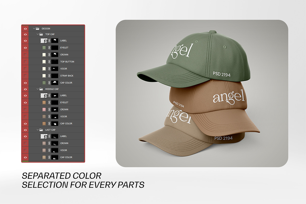 Dad Hat Mockup for Apparel Branding, a Hat Mockup by RamStudio2 (Photo 11 of 15)