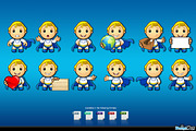 Blue And White Super Boy, a Healthcare Illustration by DesignWolf (Thumbnail 2 of 2)