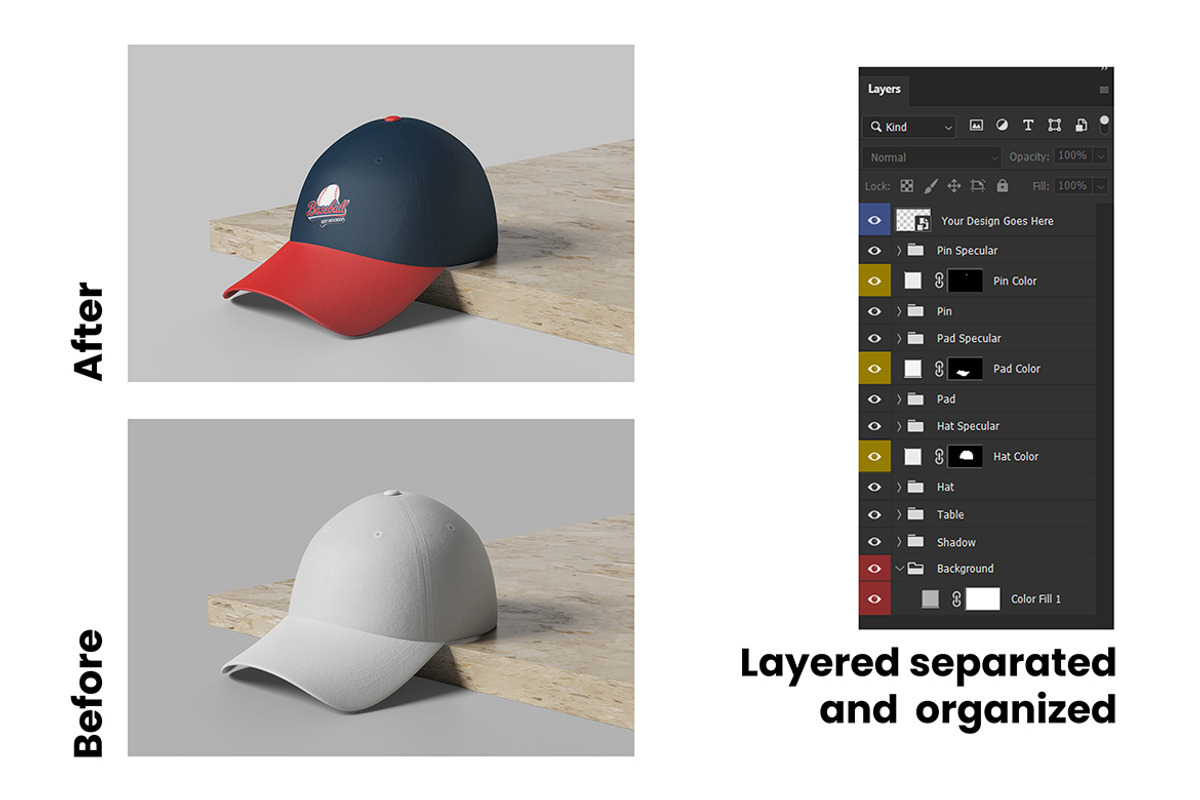 Clean Baseball Hat Mockup, a Merchandise Mockup by My Code Std (Photo 6 of 6)