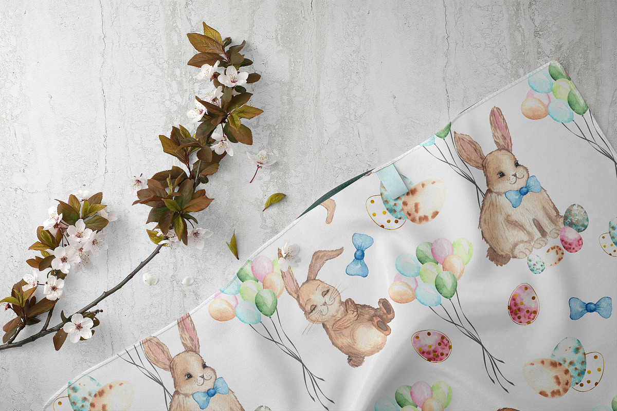 Easter Bunny. Watercolor collection, an Object Graphic by Ana-Sakuta (Photo 23 of 27)