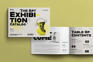 Art Exhibition Catalog Layout Design, a Brochure Template by MassiveCreator