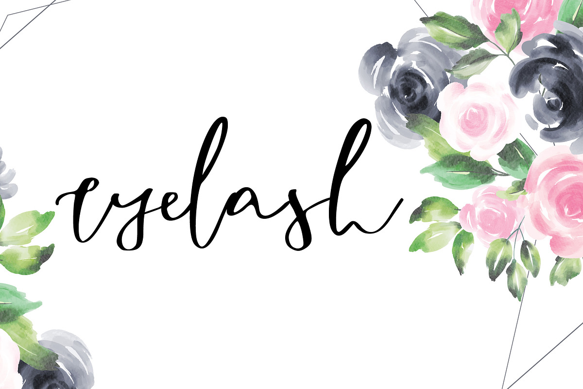 Lashes font preview 3