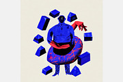 Surreal Geometric Character, a Decorative Illustration by StockVerse Creative (Thumbnail 3 of 4)