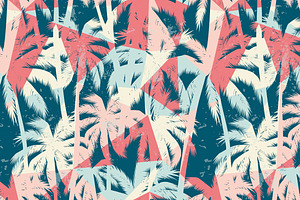 Summer Adventure. 6 Seamless Pattern