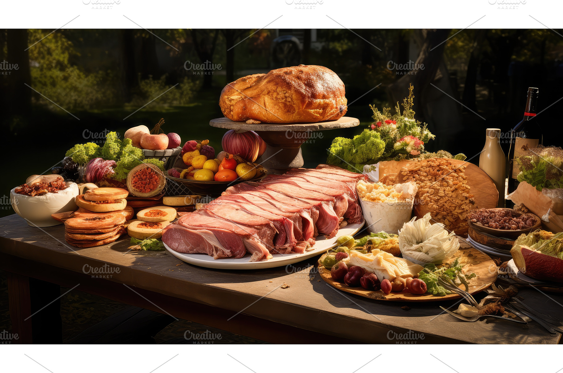 meat pork picnic ai generated, a Food & Drink Photo by pikepicture