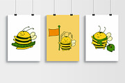 Cartoon bumblebees characters, an Illustration by Red_cat (Thumbnail 2 of 10)