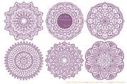 Amethyst Round Lace Doilies, an Illustration by Amanda Ilkov (Thumbnail 4 of 4)