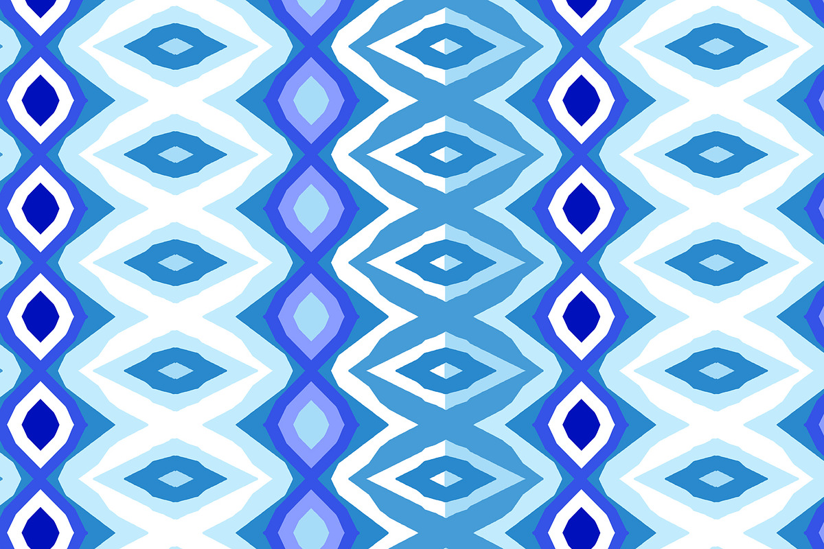 Blue Ethnic Geometric Seamless Repea, a Pattern Graphic by Sharon Schwalbe (Photo 5 of 7)