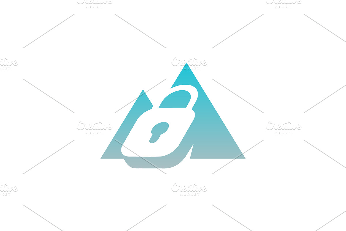 elegant mountain padlock logo, a Branding & Logo Template by Rasagama Studio