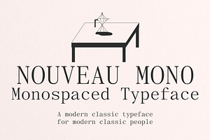Nouveau Mono | Monospace Font, a Serif Font by Off The Rack ©