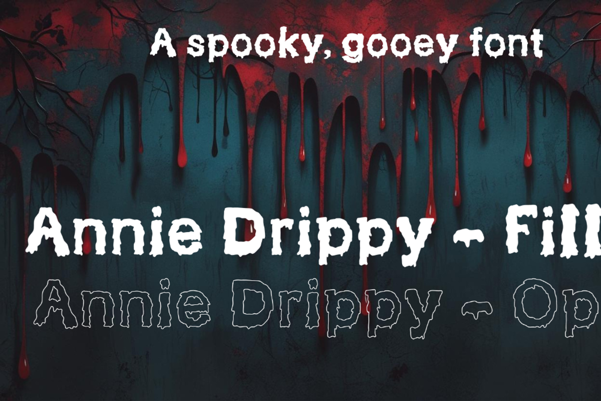 Annie Drippy Font, a Font by Annabel Jones Art