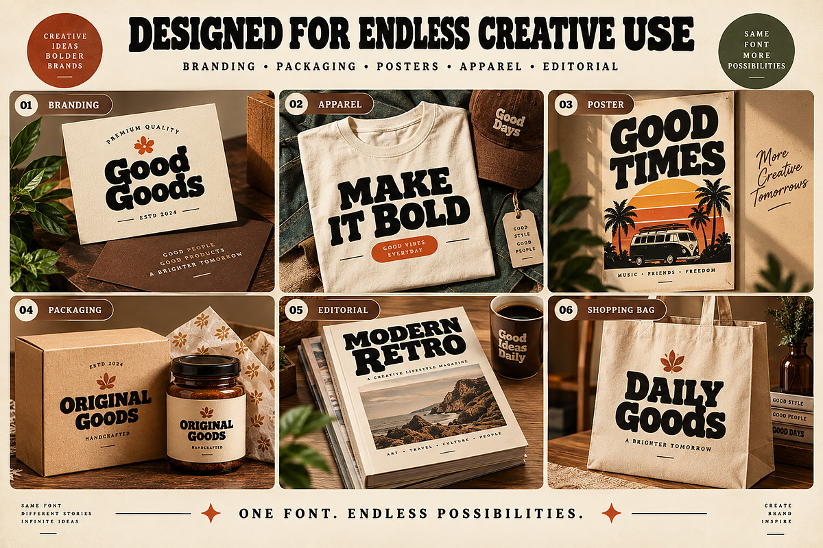 Figmont — Bold Retro Display Font, a Script Font by Wow Magic (Photo 2 of 6)