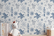 Christmas Toile Seamless Patterns, a Pattern Graphic by Olya Creative (Thumbnail 9 of 21)