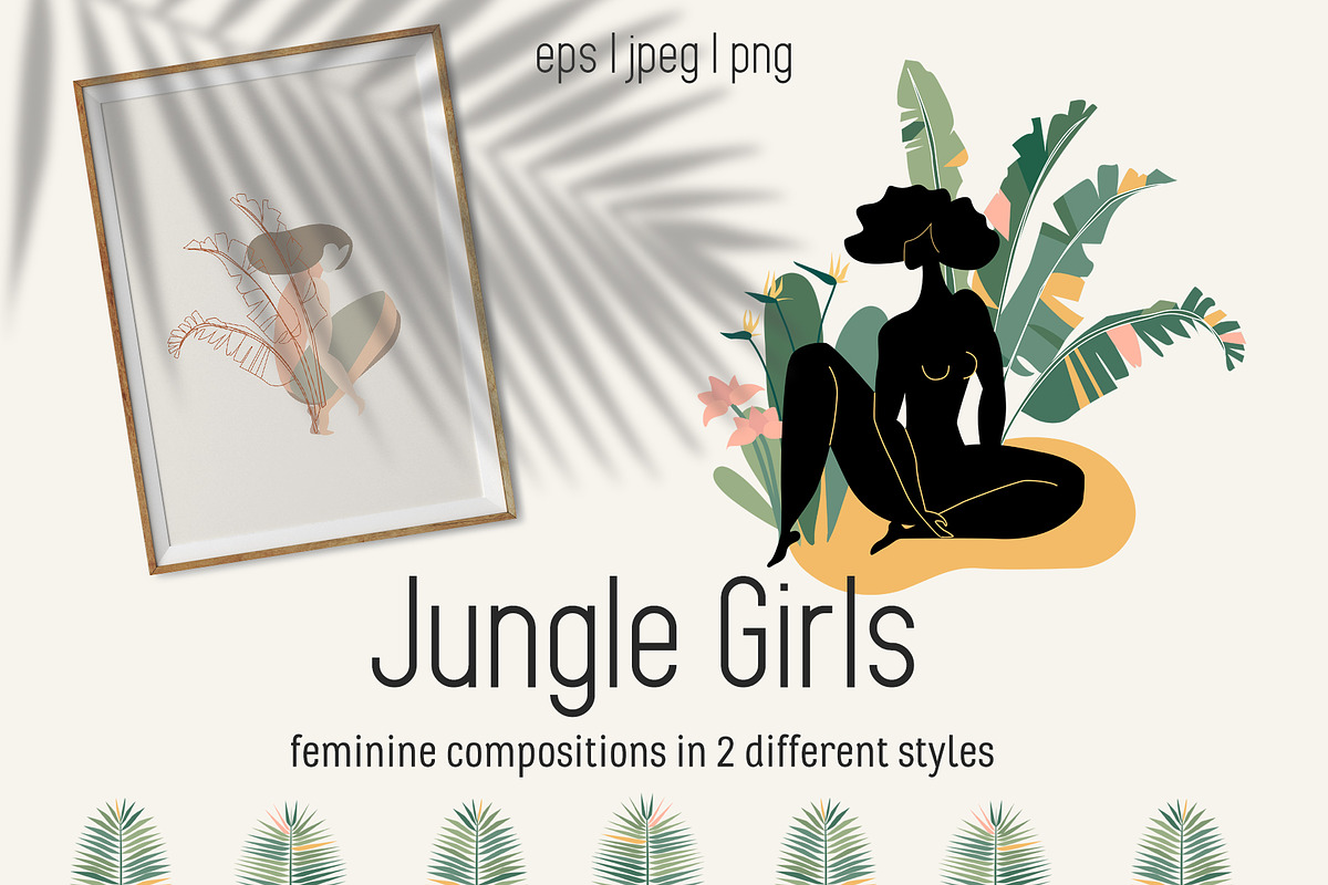 Jungle Girls feminine collection, a Graphic by dasha mo (Photo 1 of 8)