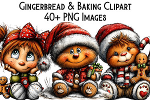 Gingerbread & Baking Clipart, an Illustration by Pixels.Craft