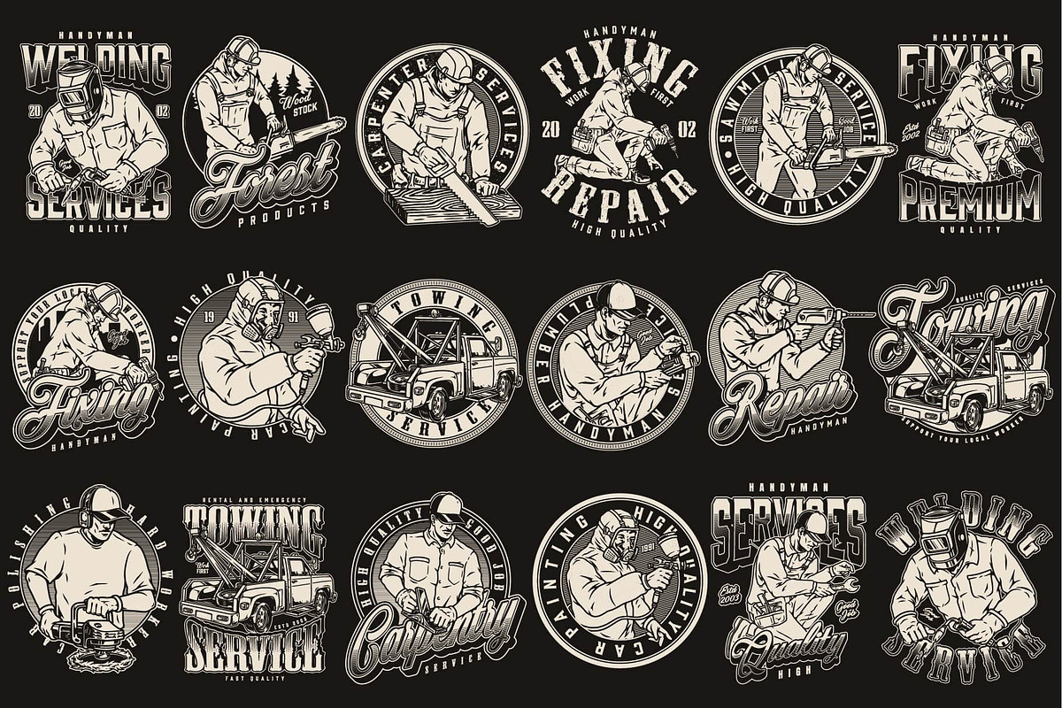 Handymen t-shirt designs, a Branding & Logo Template by DGIM studio (Photo 7 of 12)
