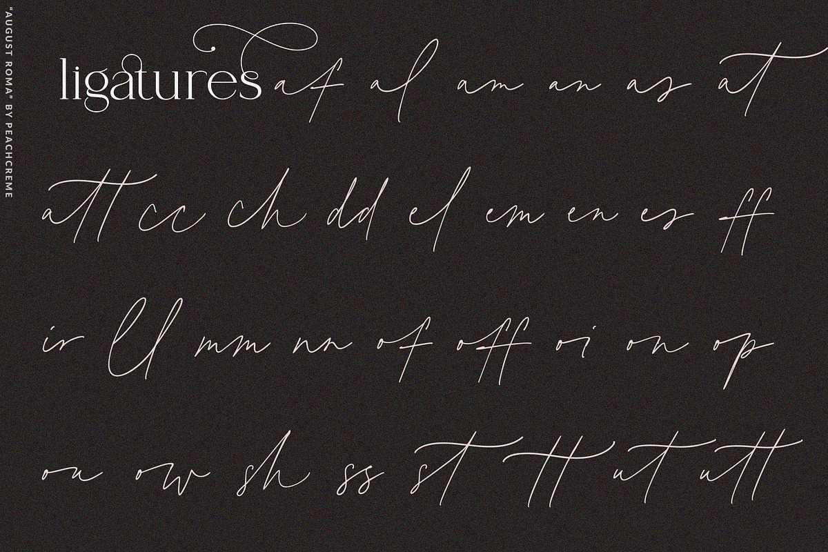 August Roma//Elegant Luxury Font Duo, a Handwritten Font by PeachCreme (Photo 39 of 43)