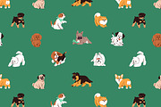 Cute puppies, funny baby dogs set, an Animal Illustration by PaperTrident (Thumbnail 3 of 5)
