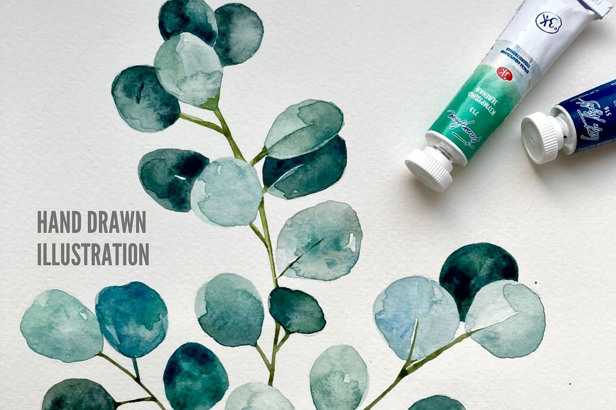 Eucalyptus watercolor clipart, an Illustration by Artcard Watercolor (Photo 2 of 9)
