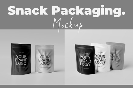 Snack Plastic Pouch Mockup
