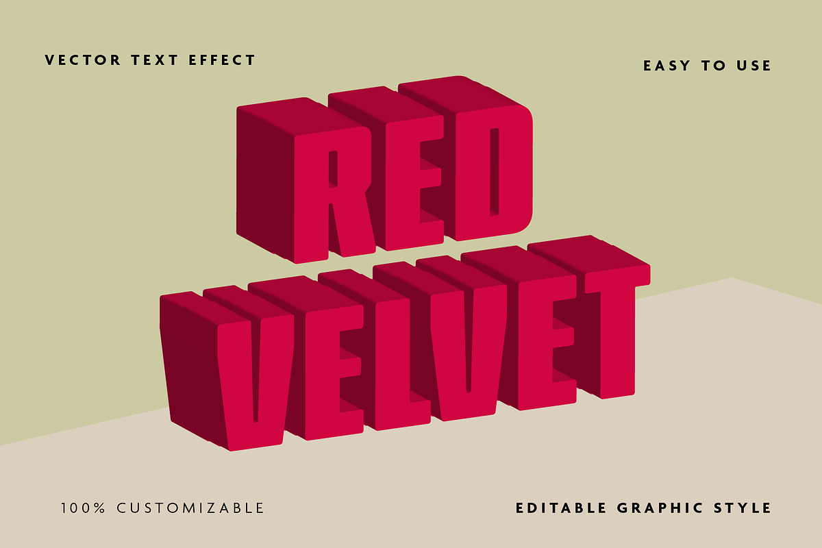 Bold Geometric 3D Text Effect