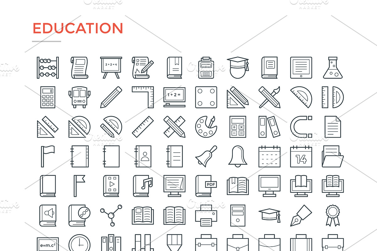 4800 Line Icons Pack, an Outline Icon by Vectors Market (Photo 5 of 20)